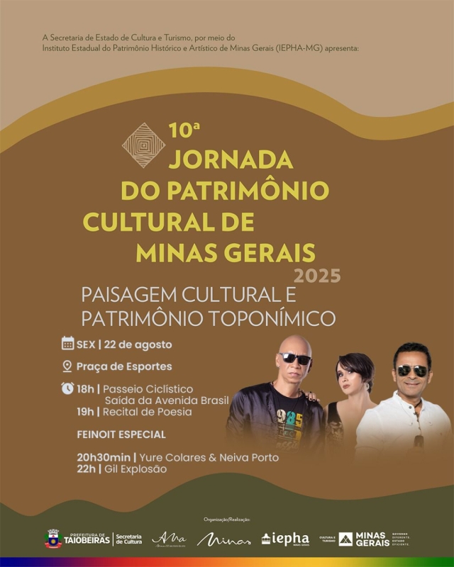 10ª Jornada do Patrimônio Cultural de Minas Gerais em Taiobeiras!