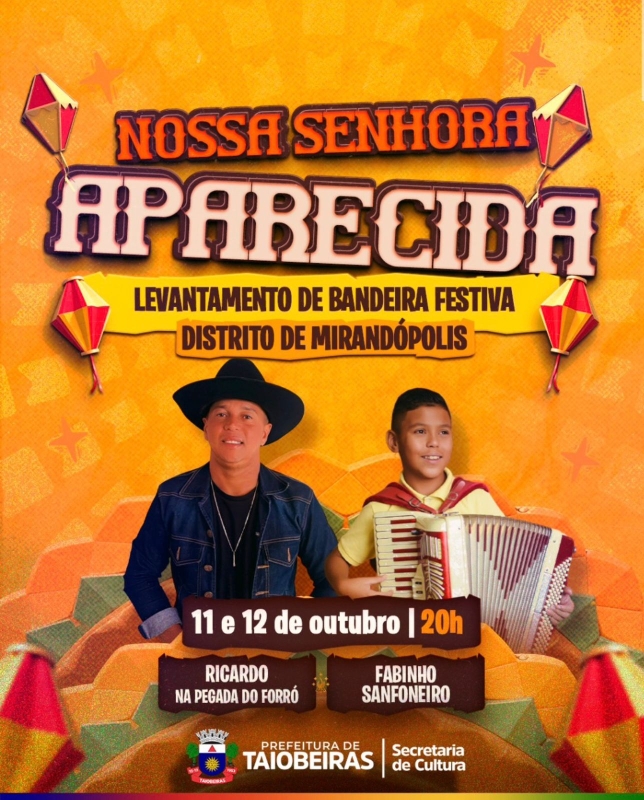 LEVANTAMENTO DE BANDEIRA FESTIVA DE MIRANDÓPOLIS