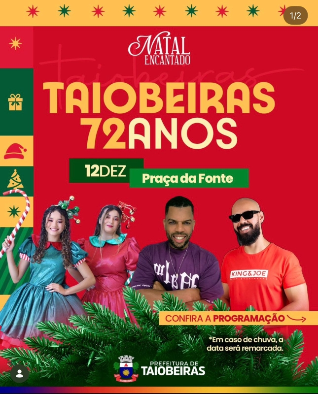 COMEMORAÇÃO AOS 72 ANOS DE TAIOBEIRAS